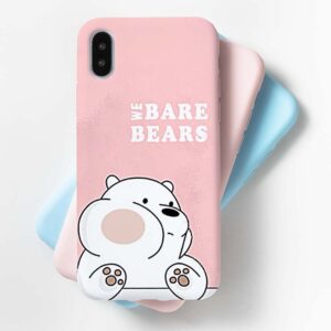 Bare Bear Pink Mobile Cover