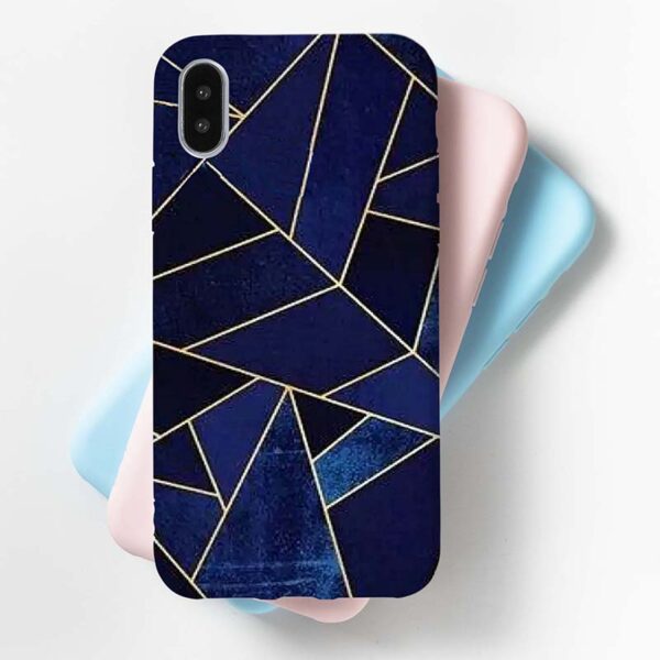 Blue Textured Mobile Cover