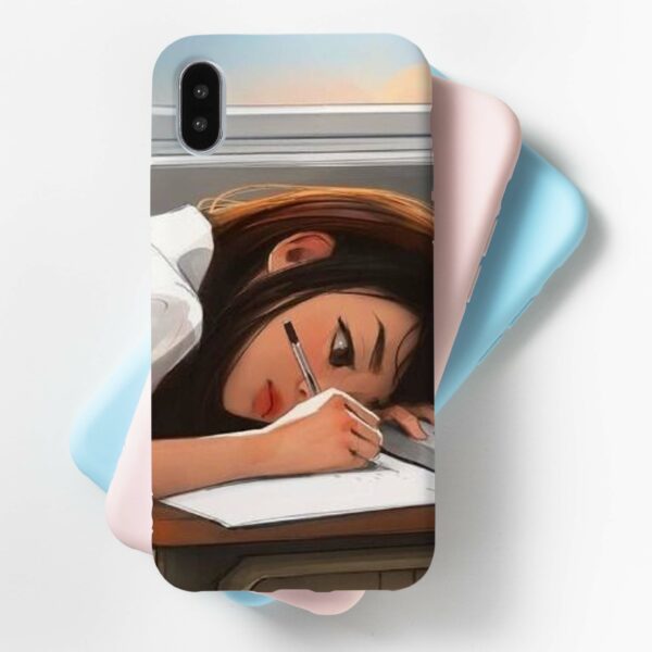 Book Girl Writing Mobile Cover