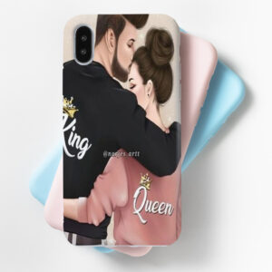 King Queen Couple Mobile Cover