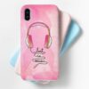 Pink Headphones Mobile Cover