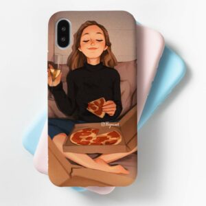 Pizza Girl Mobile Cover